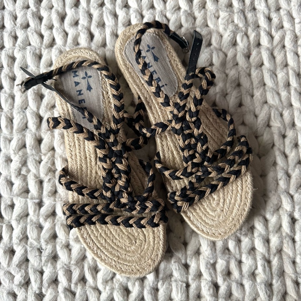 Manebi Flat Rope Sandals, size 9